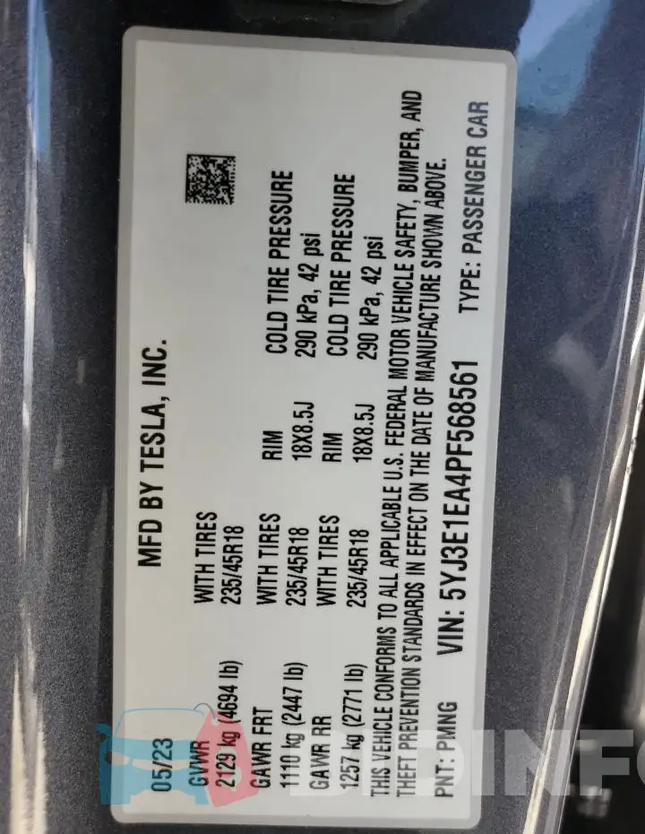 5YJ3E1EA4PF568561 Photo# 12