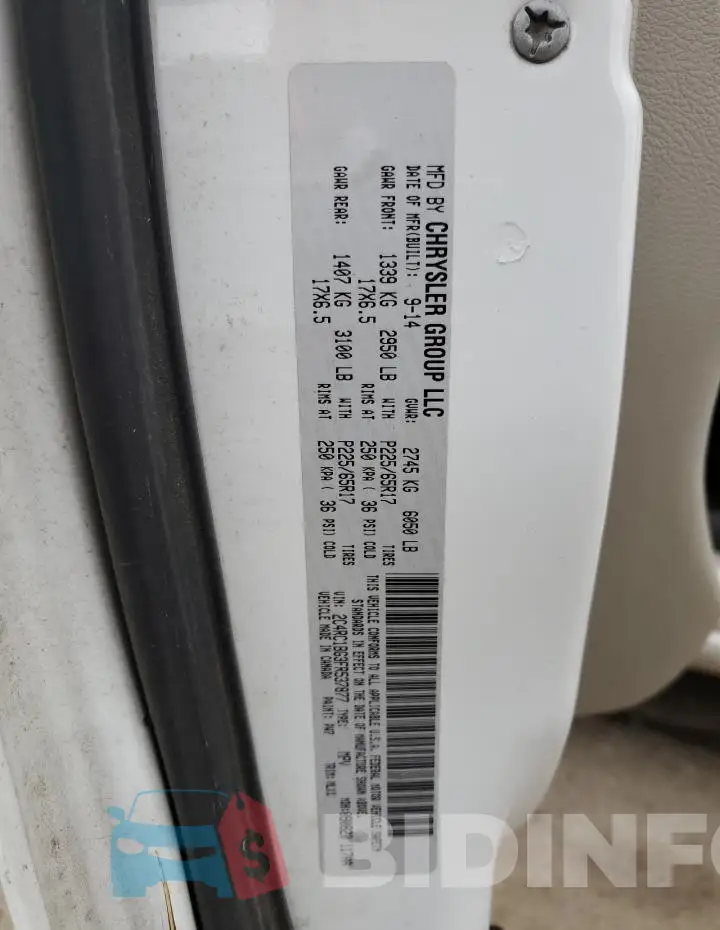 2C4RC1BG3FR537877 Photo# 14