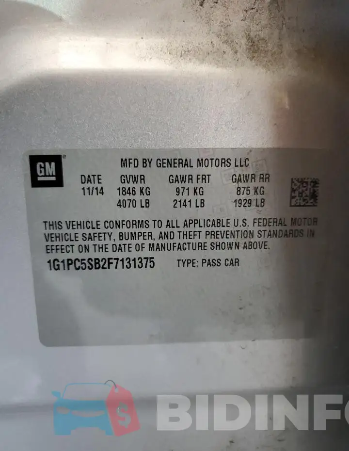 1G1PC5SB2F7131375 Photo# 12