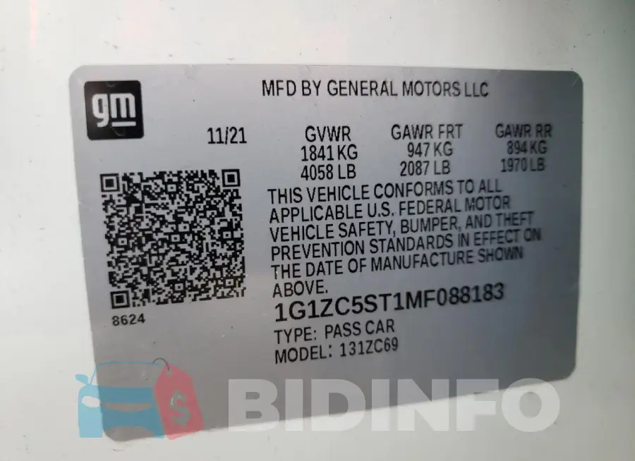 1G1ZC5ST1MF088183 Photo# 12