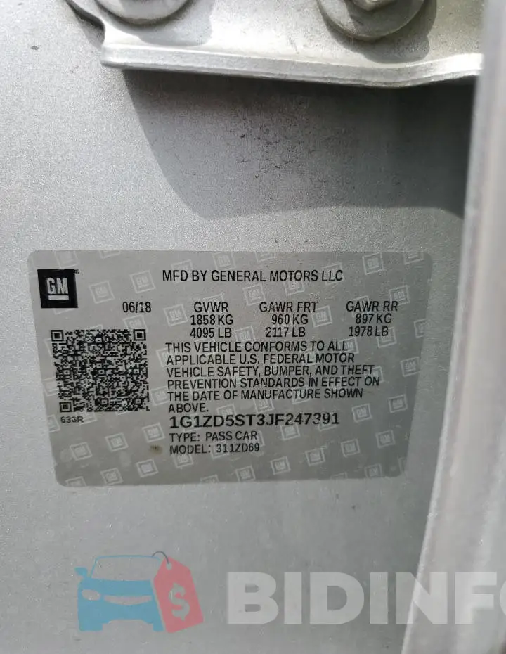 1G1ZD5ST3JF247391 Photo# 13