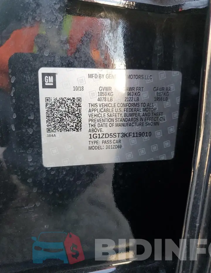 1G1ZD5ST3KF119010 Photo# 12