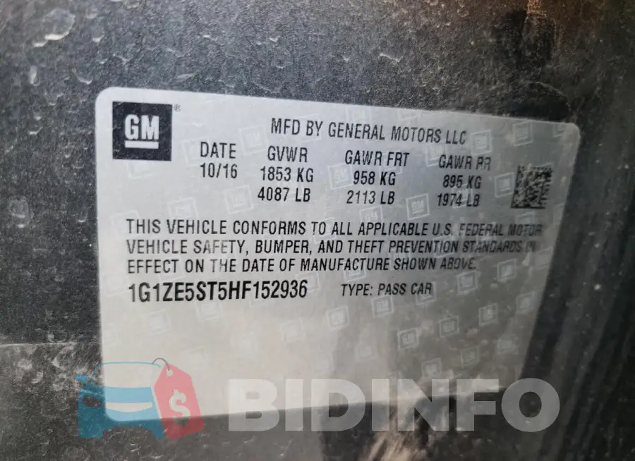 1G1ZE5ST5HF152936 Photo# 12