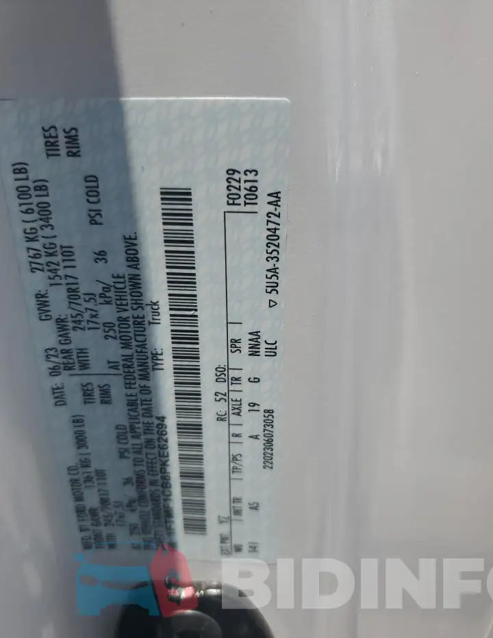 1FTMF1CB8PKE62694 Photo# 12