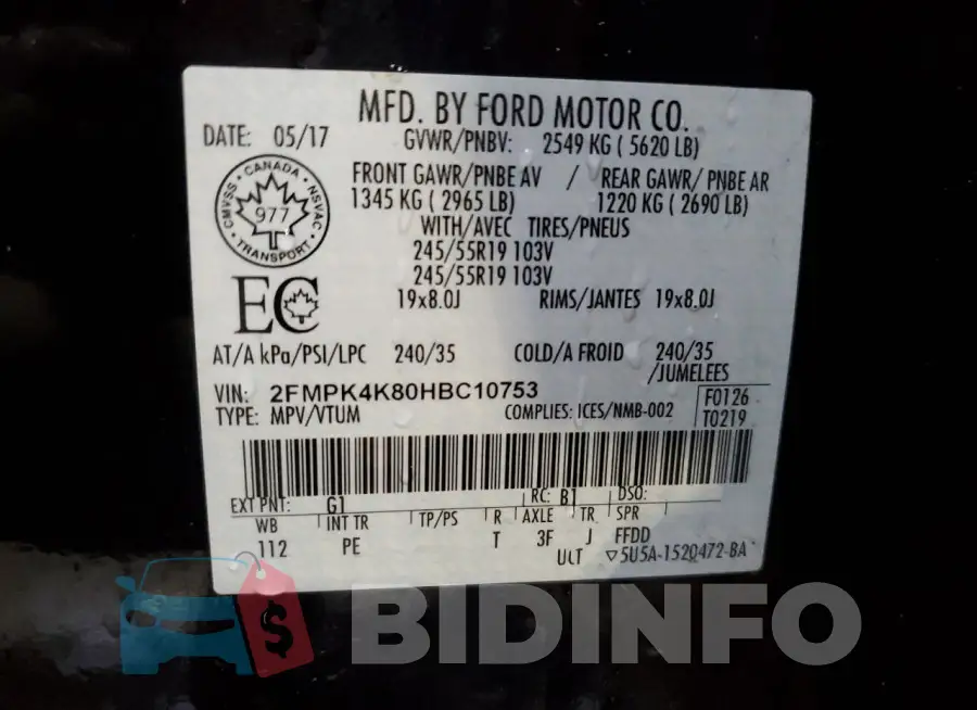 2FMPK4K80HBC10753 Photo# 14