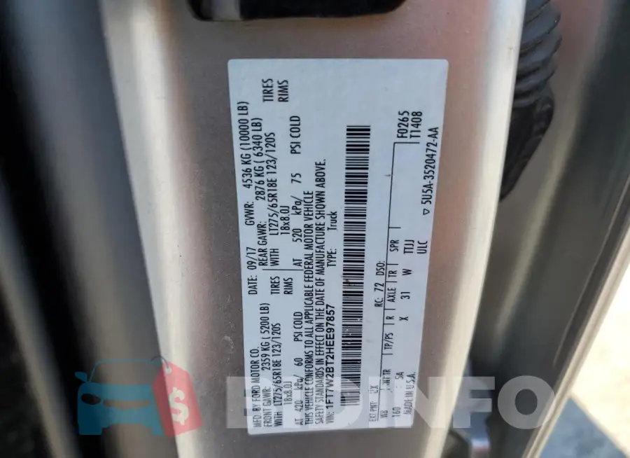 1FT7W2BT2HEE97857 Photo# 12