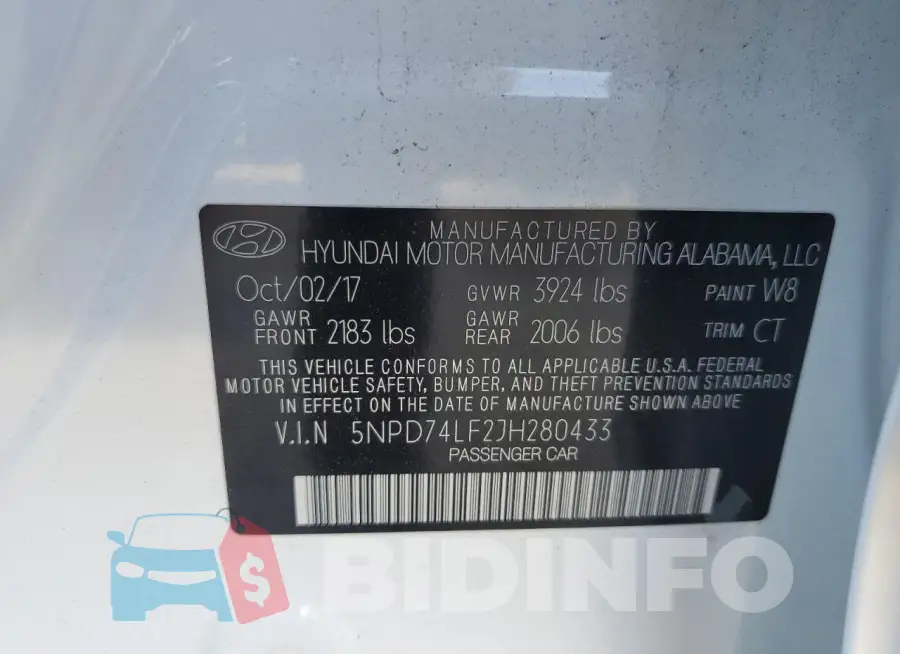 5NPD74LF2JH280433 Photo# 12