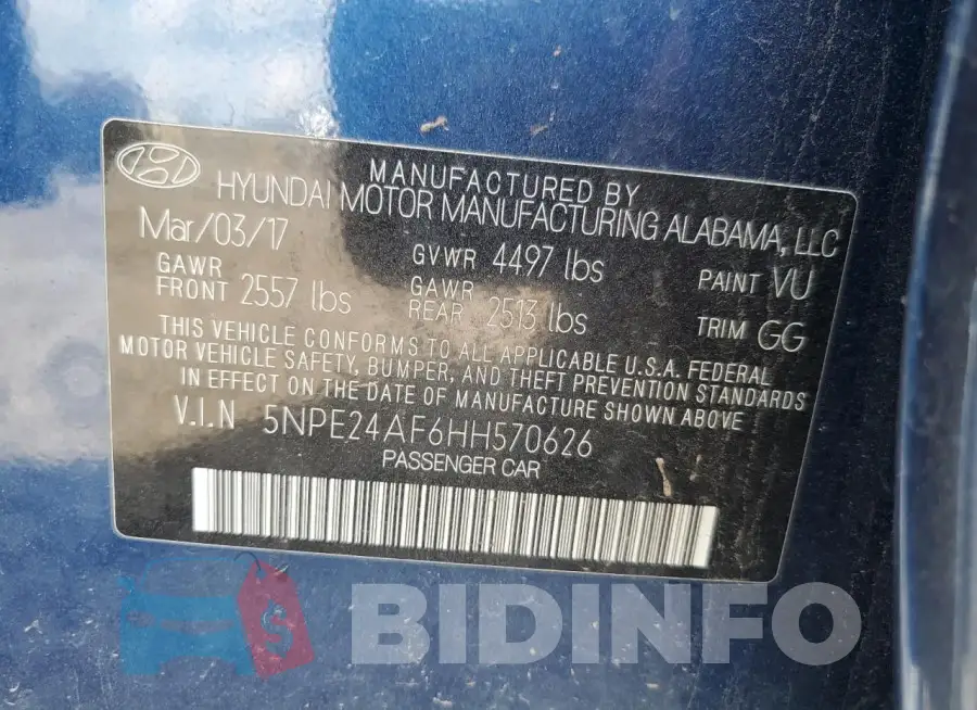 5NPE24AF6HH570626 Photo# 12