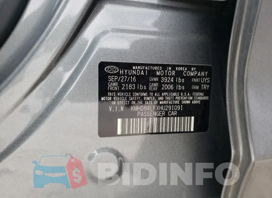 KMHD84LFXHU291091 Photo# 12