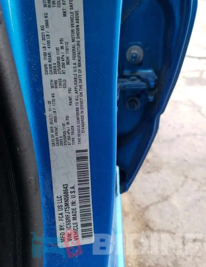 1C6SRFJT5MN568643 Photo# 12