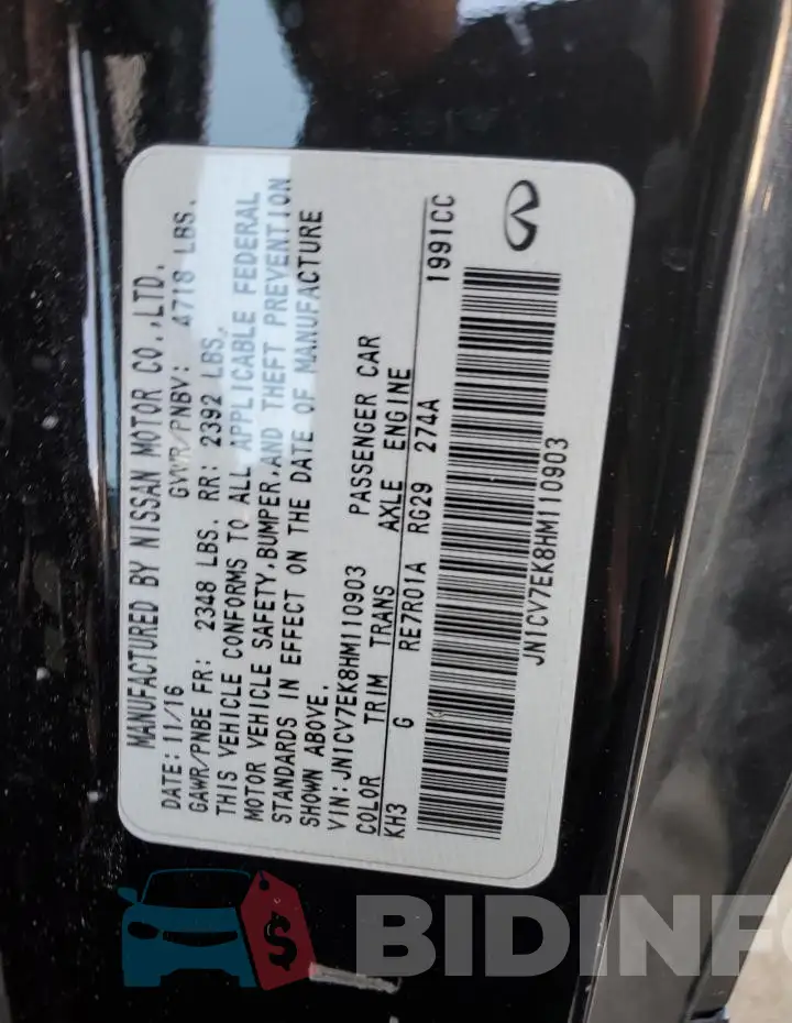 JN1CV7EK8HM110903 Photo# 12