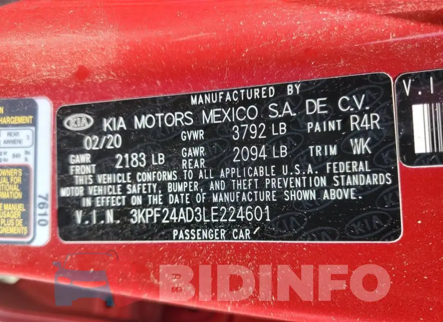 3KPF24AD3LE224601 Photo# 12