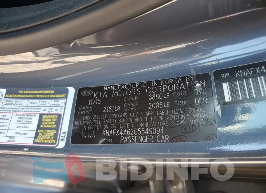 KNAFX4A62G5549094 Photo# 12