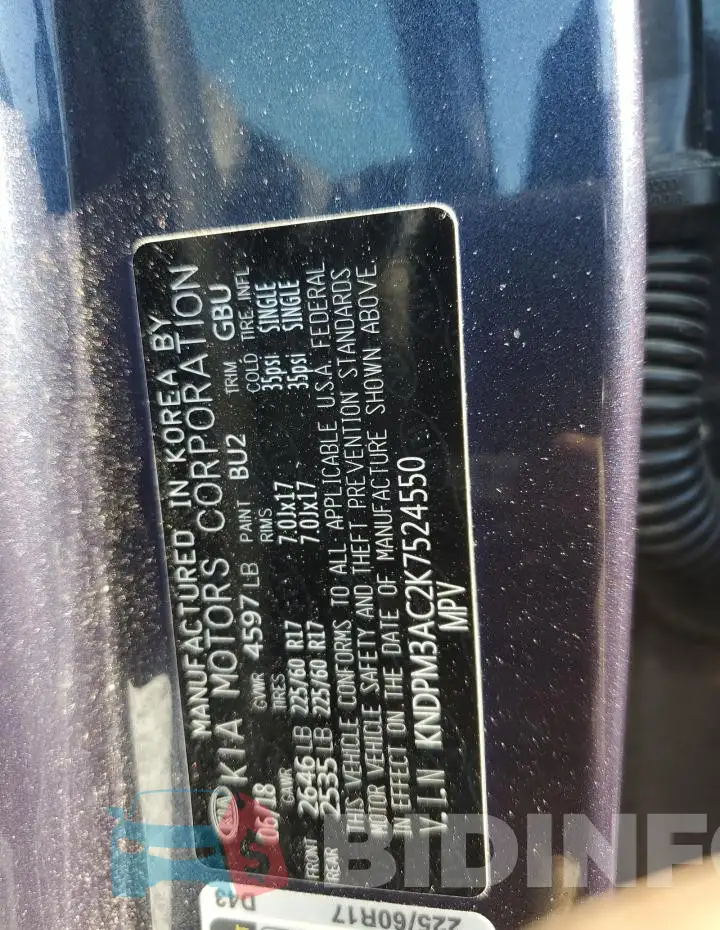 KNDPM3AC2K7524550 Photo# 12