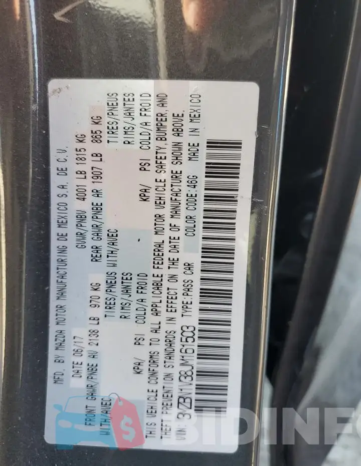 3MZBN1V38JM161503 Photo# 12