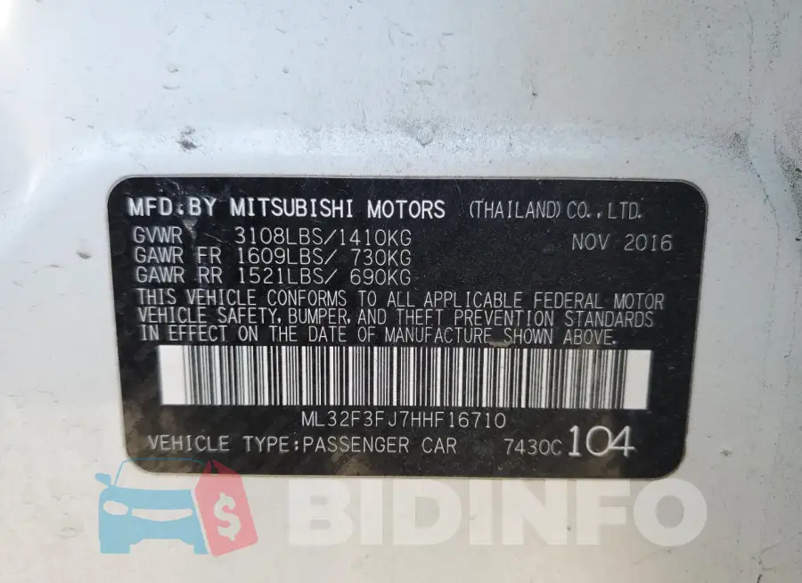ML32F3FJ7HHF16710 Photo# 12