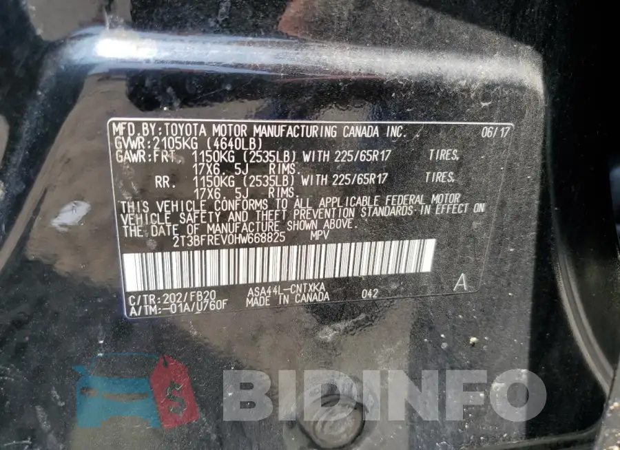 2T3BFREV0HW668825 Photo# 12