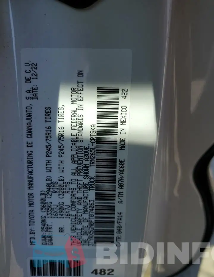 3TYRX5GN0PT074063 Photo# 12
