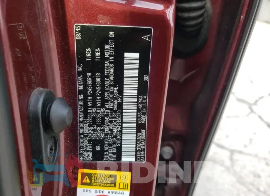 5TDJKRFH4FS196370 Photo# 13