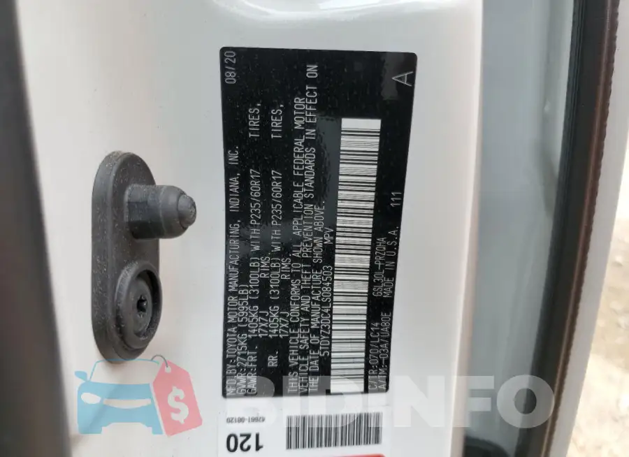 5TDYZ3DC4LS084503 Photo# 12