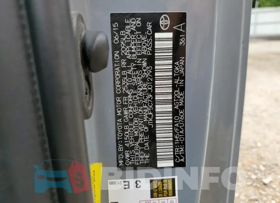JTKJF5C73FJ012793 Photo# 12