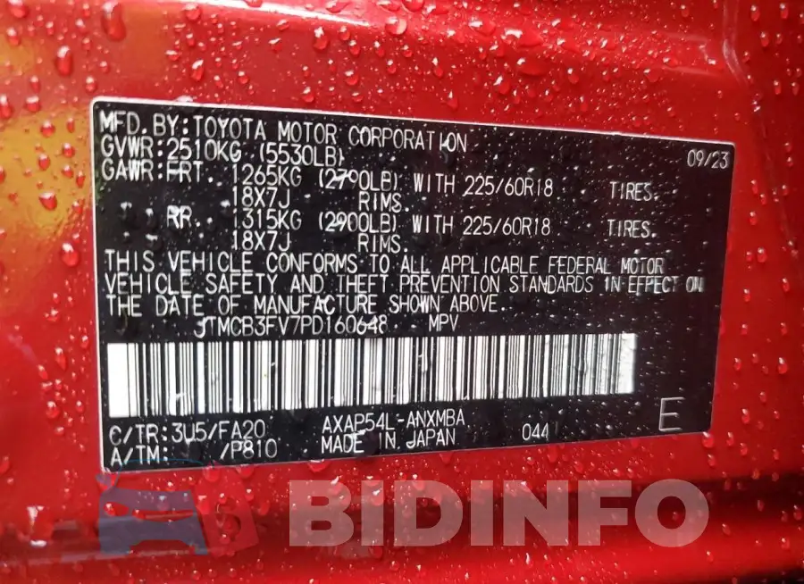 JTMCB3FV7PD160648 Photo# 12