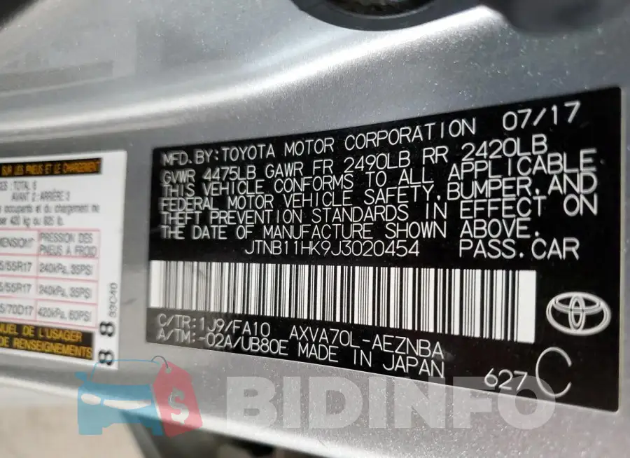 JTNB11HK9J3020454 Photo# 12