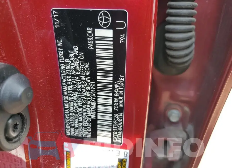 NMTKHMBX7JR049311 Photo# 12