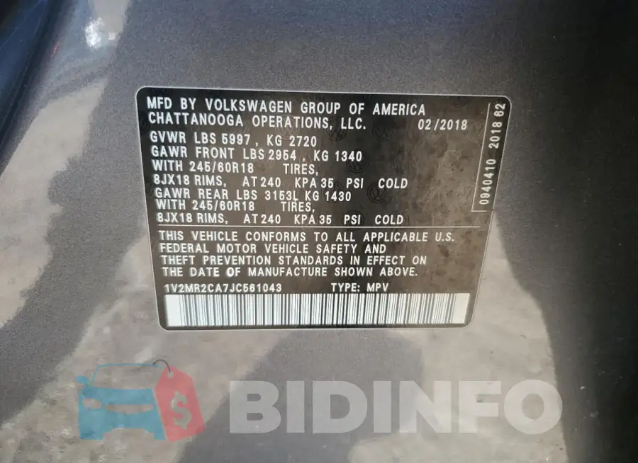 1V2MR2CA7JC561043 Photo# 13