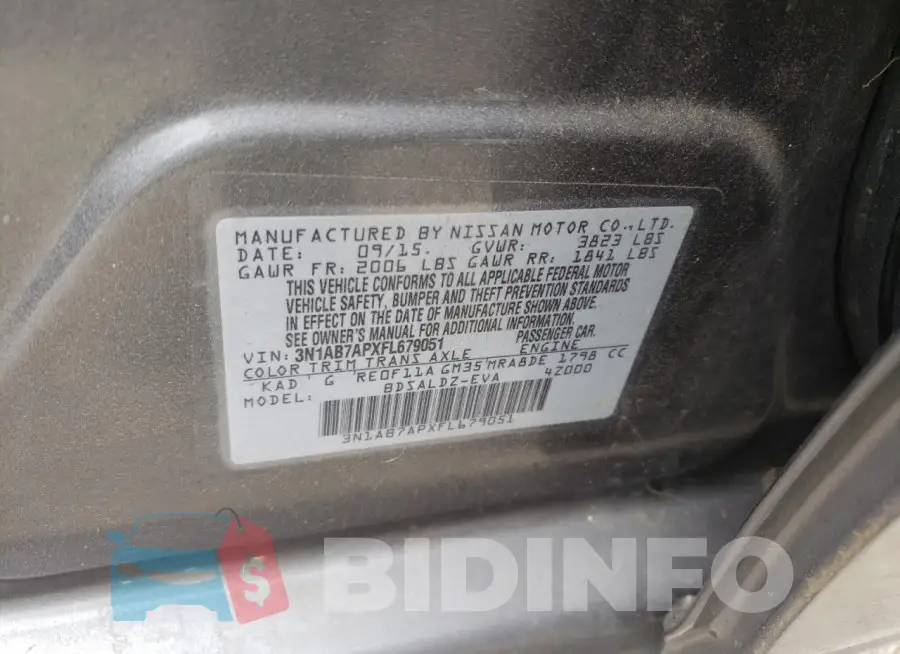 3N1AB7APXFL679051 Photo# 12