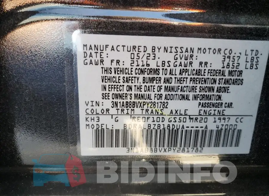 3N1AB8BVXPY281782 Photo# 13