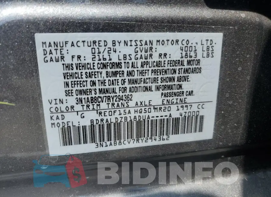 3N1AB8CV7RY294362 Photo# 12