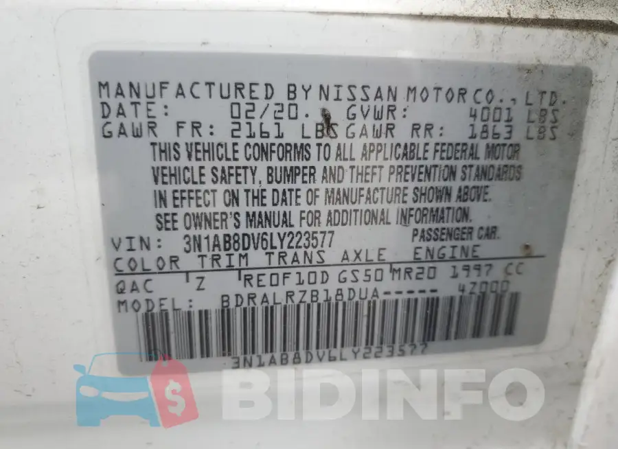 3N1AB8DV6LY223577 Photo# 12