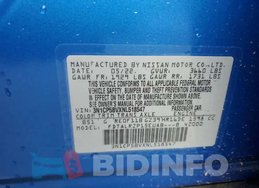 3N1CP5BVXNL518547 Photo# 12