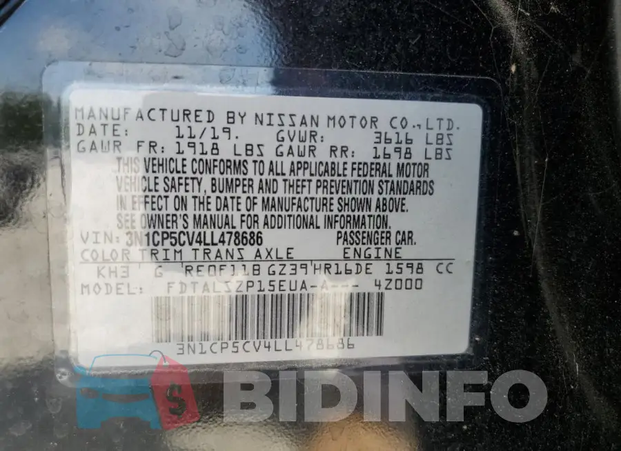 3N1CP5CV4LL478686 Photo# 13