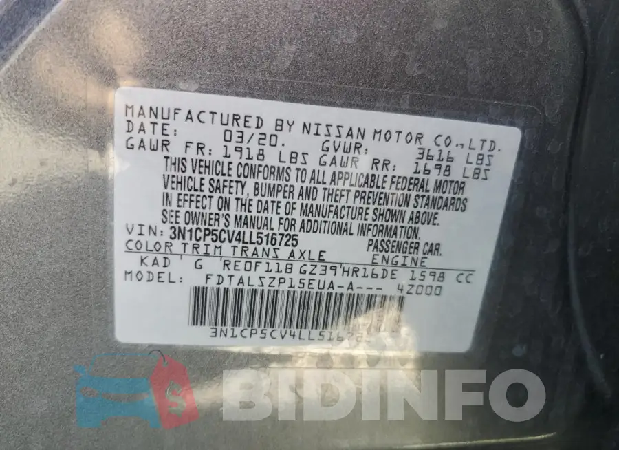 3N1CP5CV4LL516725 Photo# 12