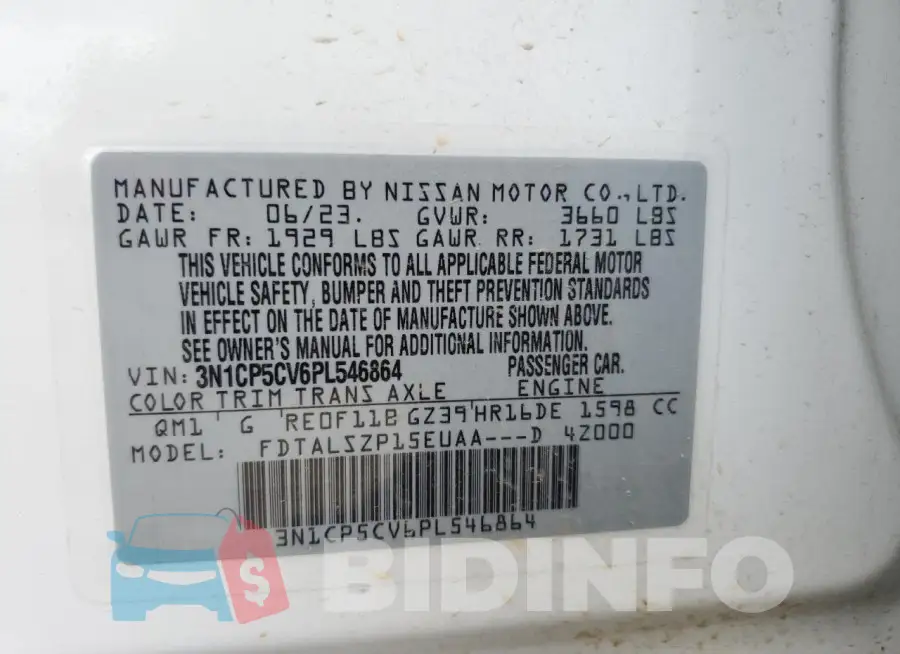 3N1CP5CV6PL546864 Photo# 14