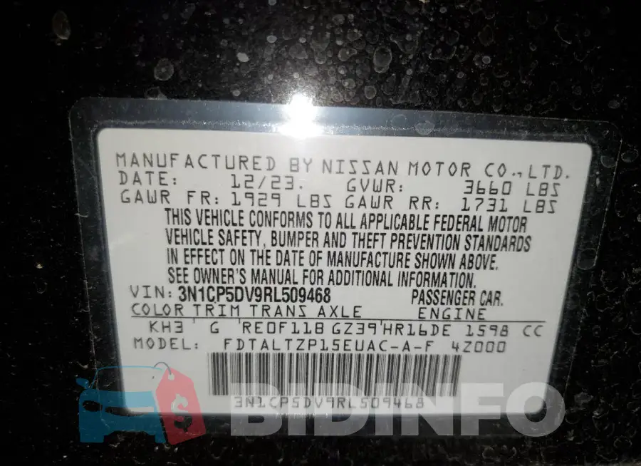 3N1CP5DV9RL509468 Photo# 13