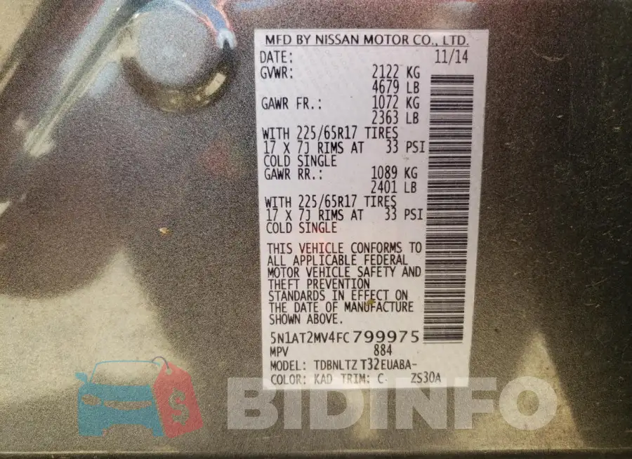 5N1AT2MV4FC799975 Photo# 12