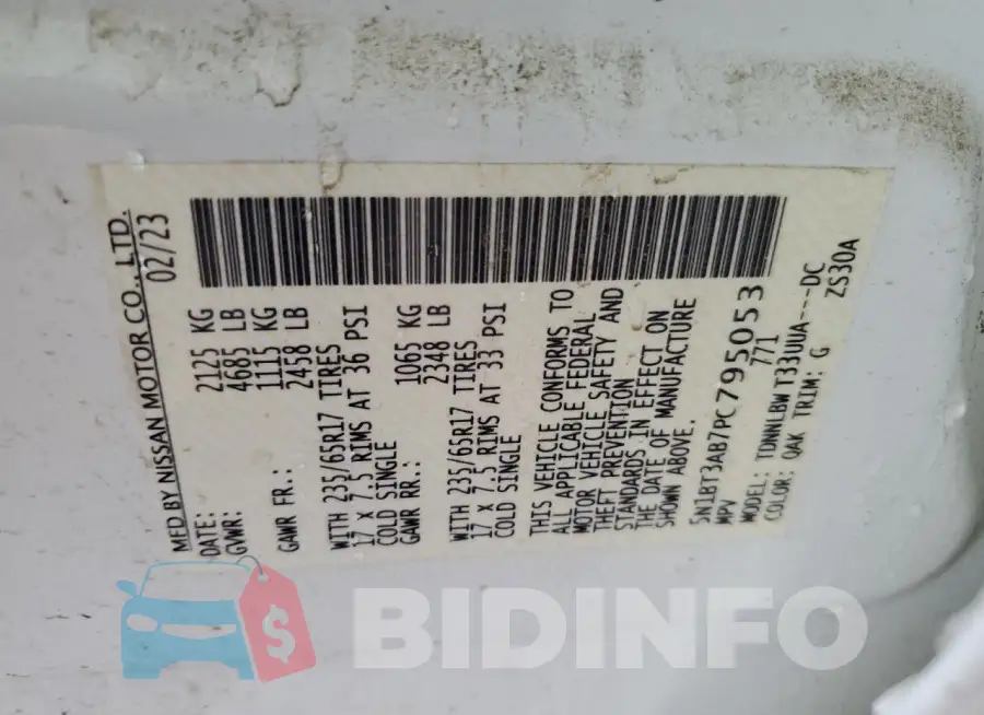 5N1BT3AB7PC795053 Photo# 13