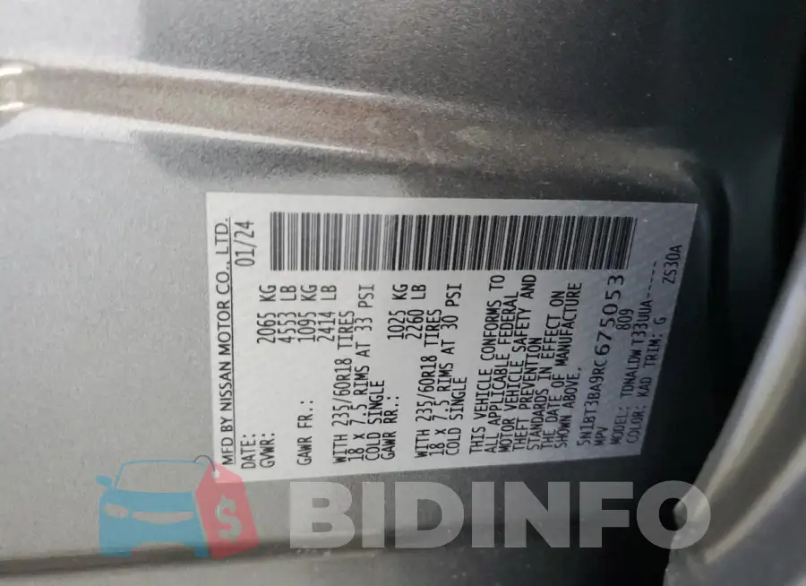 5N1BT3BA9RC675053 Photo# 14