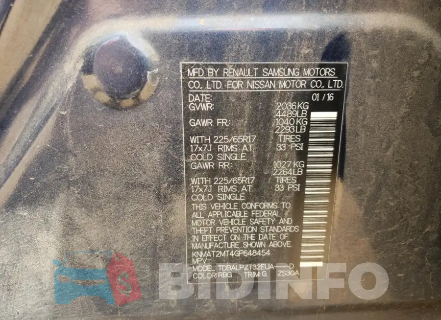 KNMAT2MT4GP648454 Photo# 13