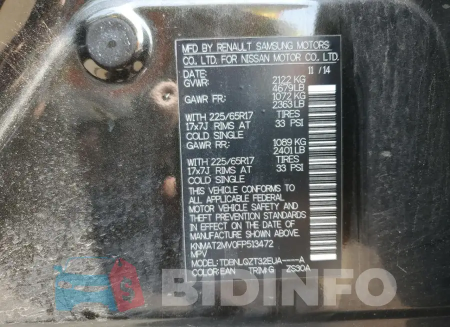 KNMAT2MV0FP513472 Photo# 13