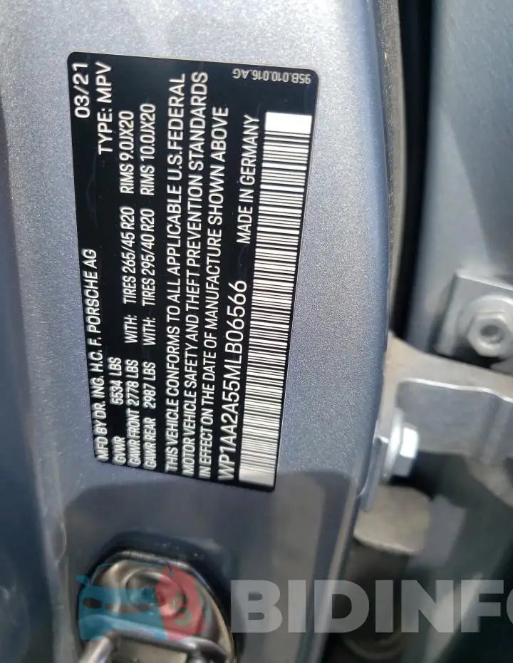 WP1AA2A55MLB06566 Photo# 13