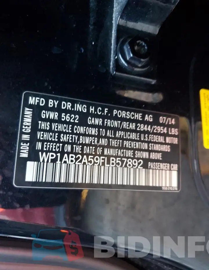 WP1AB2A59FLB57892 Photo# 12