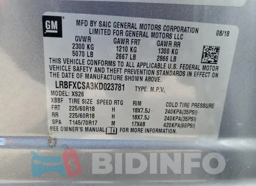 LRBFXCSA3KD023781 Photo# 14