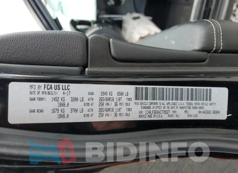1C4RJFBGXHC778527 Photo# 12