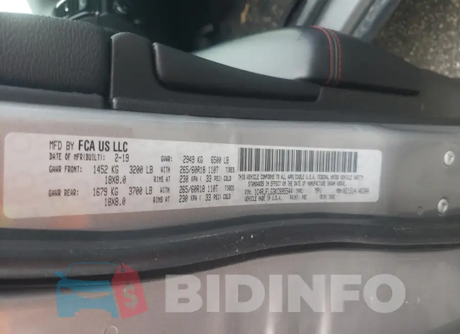 1C4RJFLG3KC695544 Photo# 12