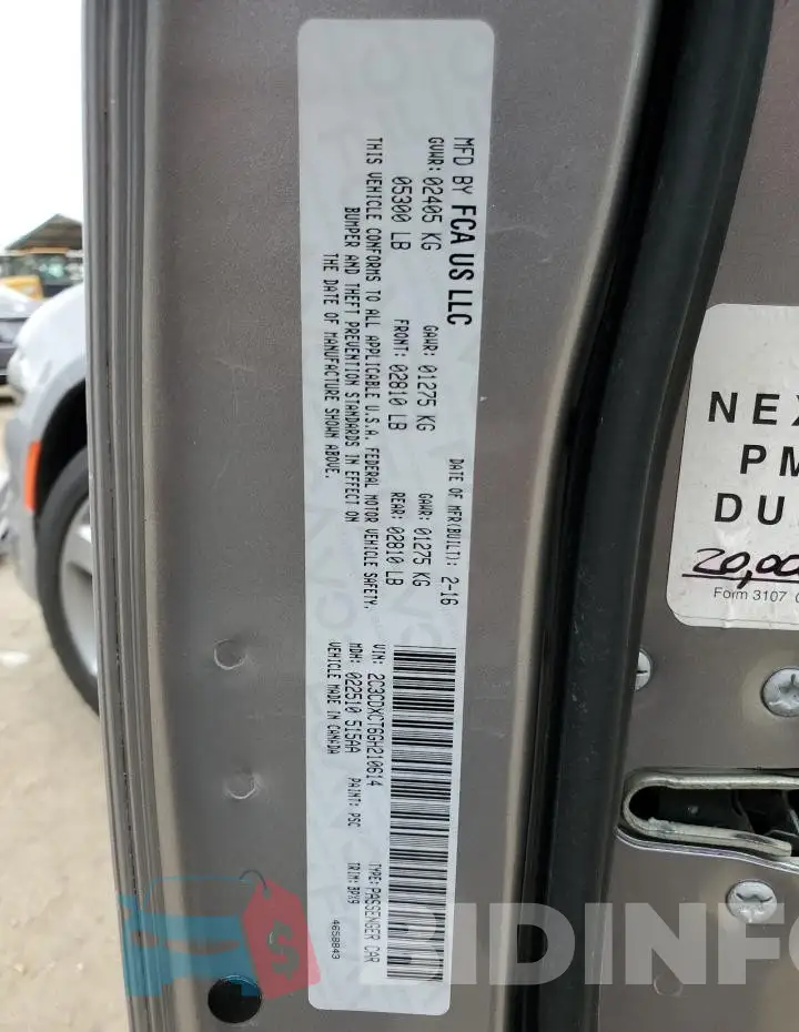 2C3CDXCT6GH210614 Photo# 12