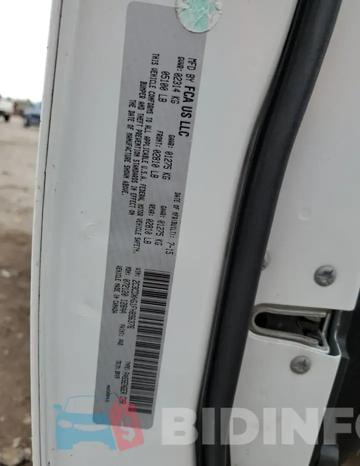 2C3CDXHG1FH896376 Photo# 13